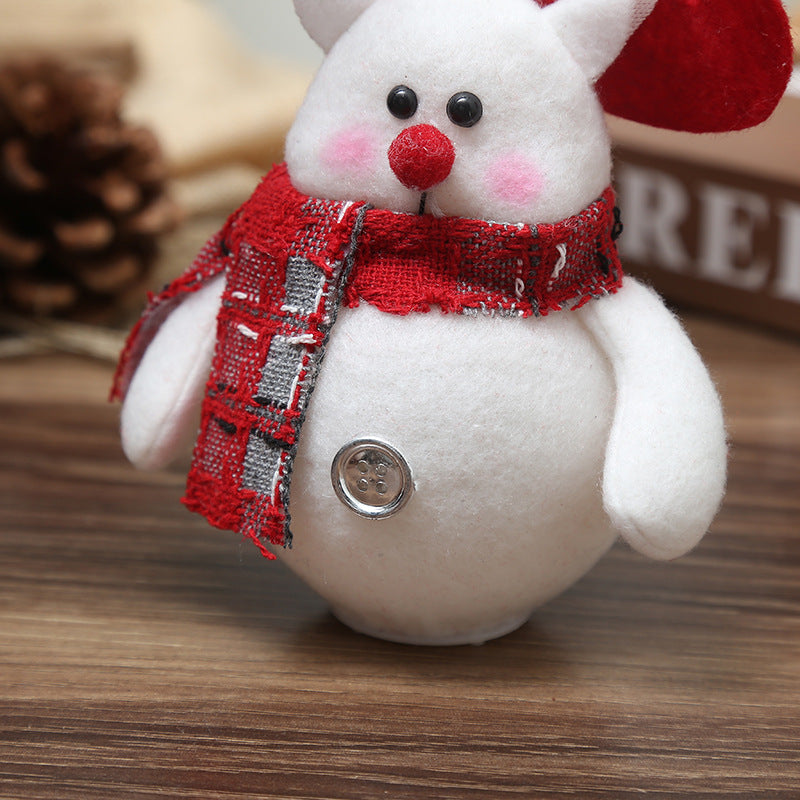 Christmas Decorations LED Santa Claus Snowman Ornaments