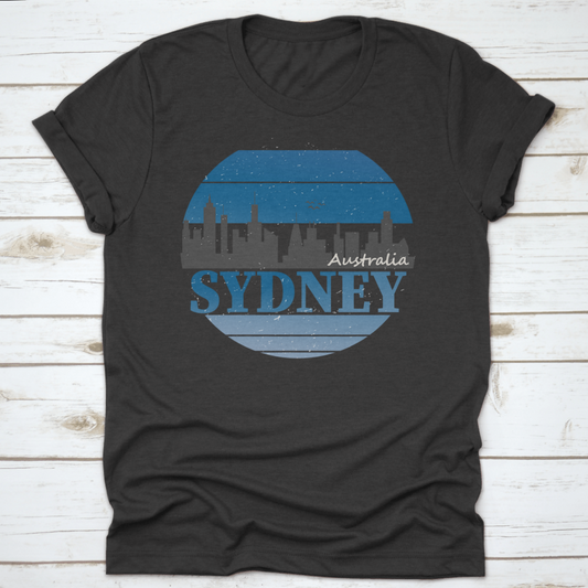 Sydney City Travel Destination Vector Shirt Logo On A White Background