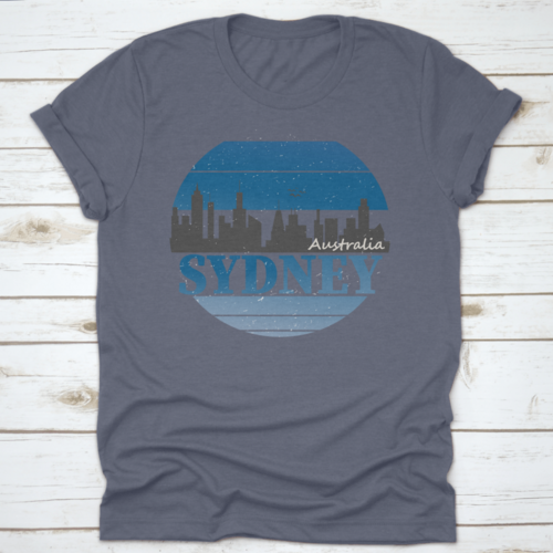 Sydney City Travel Destination Vector Shirt Logo On A White Background