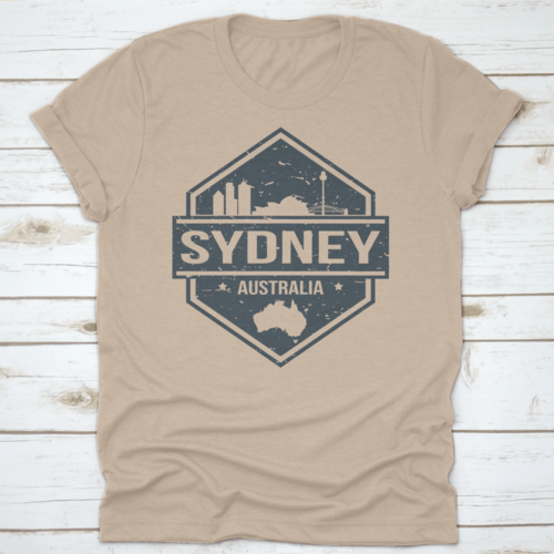 Sydney Australia Travel Stamp Icon Skyline City Design Vector