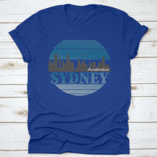 Sydney City Travel Destination Vector Shirt Logo On A White Background