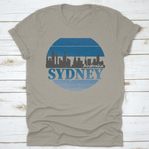 Sydney City Travel Destination Vector Shirt Logo On A White Background