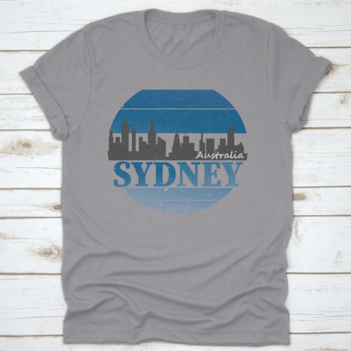 Sydney City Travel Destination Vector Shirt Logo On A White Background