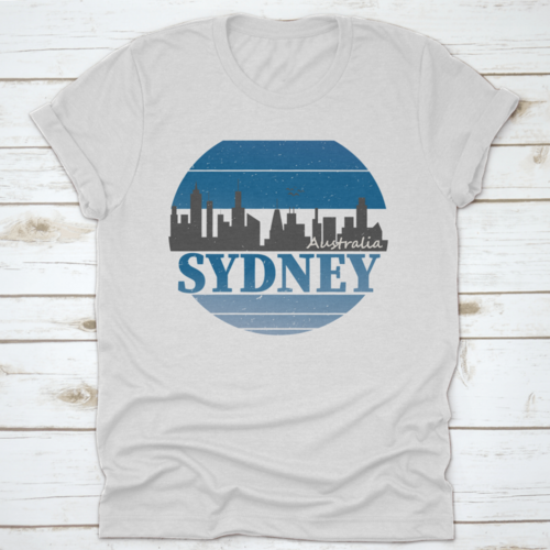 Sydney City Travel Destination Vector Shirt Logo On A White Background