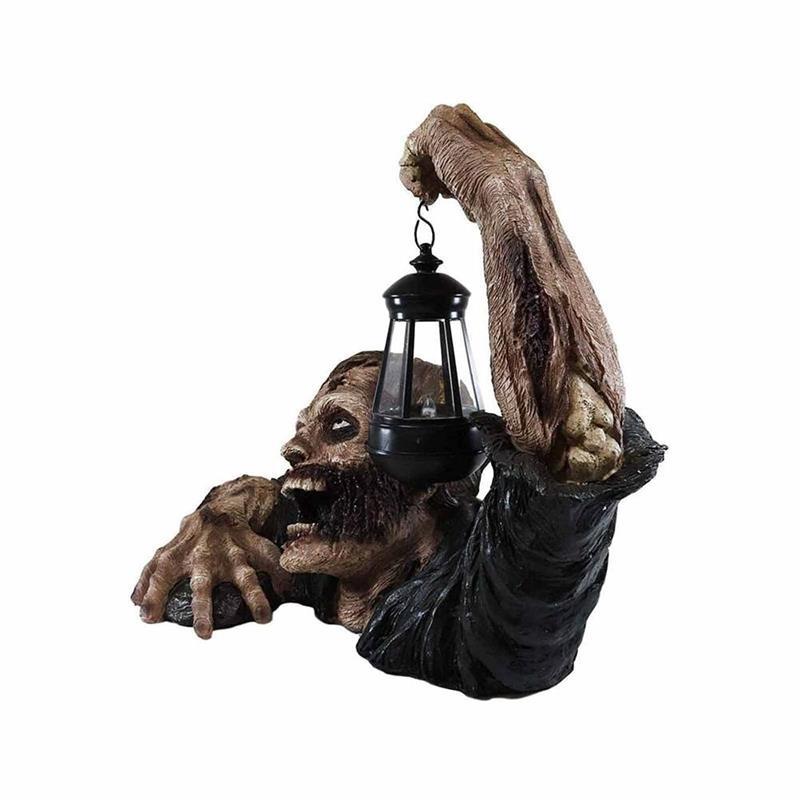 Garden Horror Decoration Zombie Lantern Statues