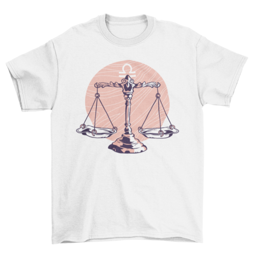 Libra Zodiac Sign T-shirt Design