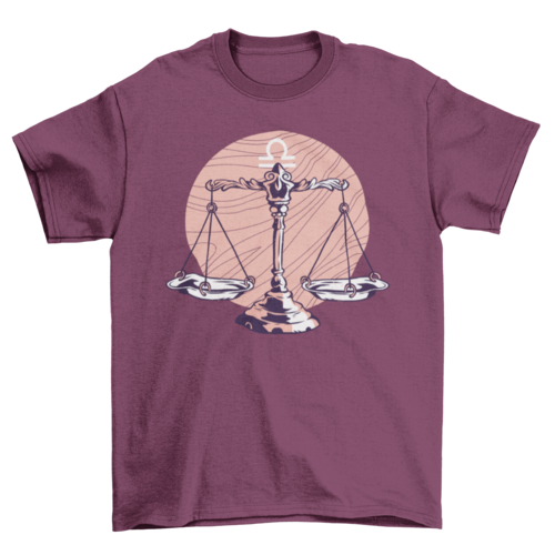 Libra Zodiac Sign T-shirt Design