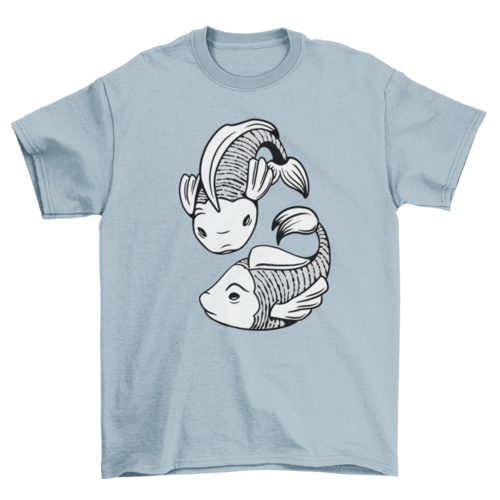 Black and white pisces t-shirt