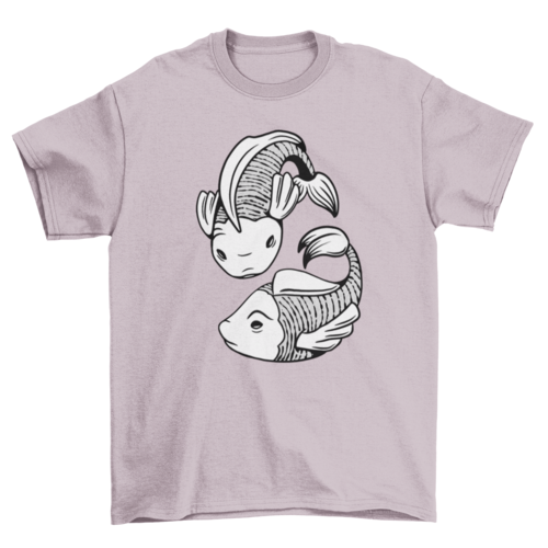 Black and white pisces t-shirt