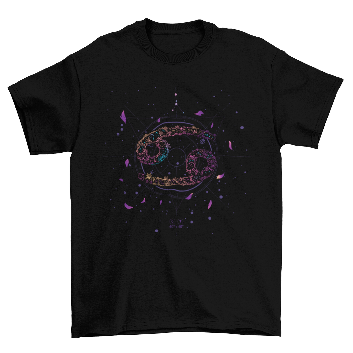 Zodiac Sign Cancer Floral t-shirt