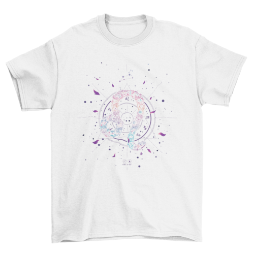 Leo floral zodiac sign t-shirt