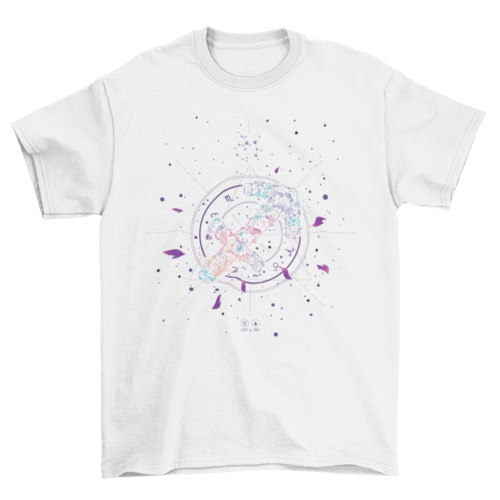 Sagittarius floral zodiac sign t-shirt