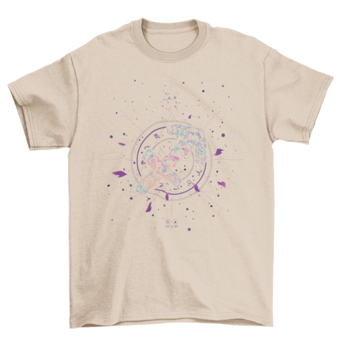 Sagittarius floral zodiac sign t-shirt