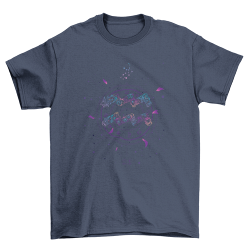 Aquarius floral zodiac sign t-shirt