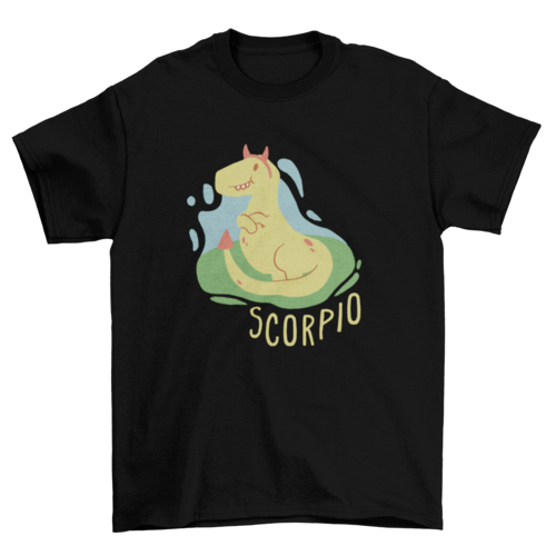 Dinosaur zodiac sign scorpio t-shirt