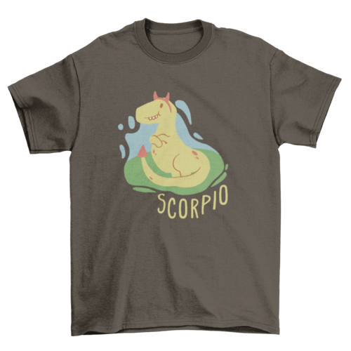 Dinosaur zodiac sign scorpio t-shirt