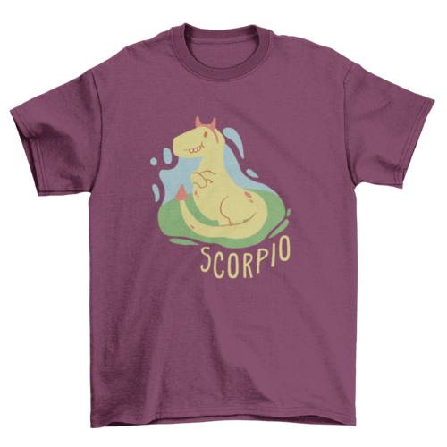 Dinosaur zodiac sign scorpio t-shirt