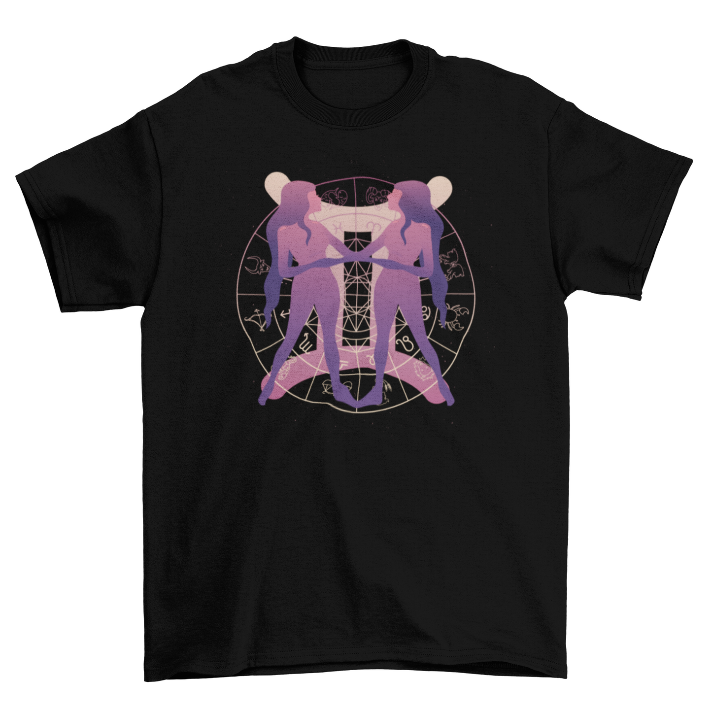 Zodiac Gemini symbol gradient t-shirt