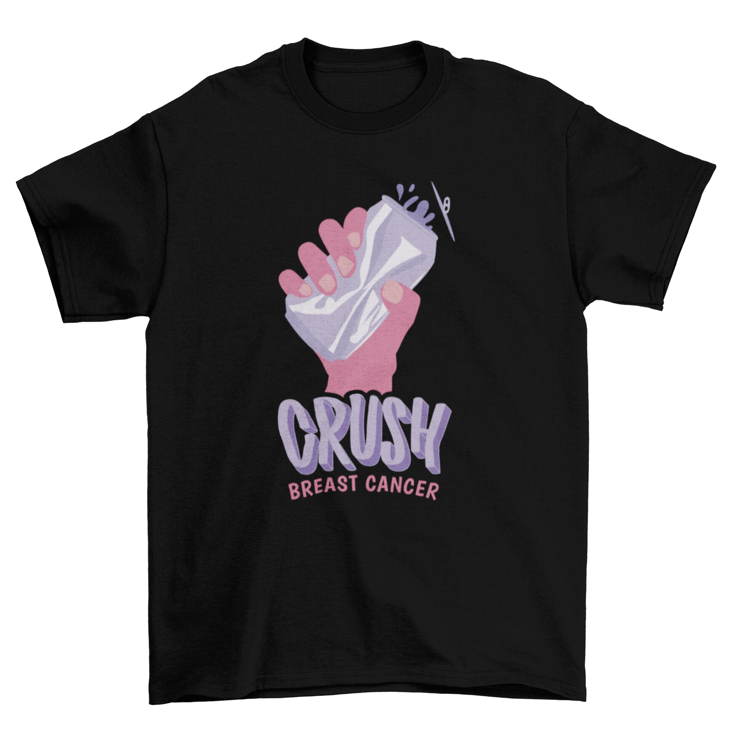 Crush breast cancer quote t-shirt