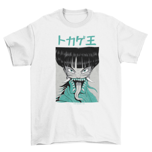 Anime Japanese horror dark creepy monster ghoul creature t-shirt