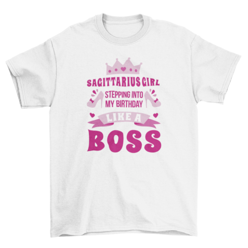 Zodiac sagittarius girl t-shirt design