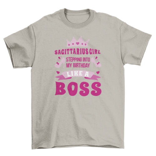 Zodiac sagittarius girl t-shirt design