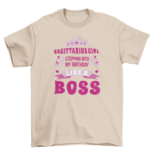 Zodiac sagittarius girl t-shirt design