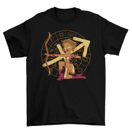 Sagittarius pin up girl t-shirt