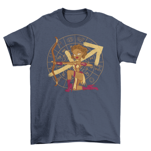 Sagittarius pin up girl t-shirt