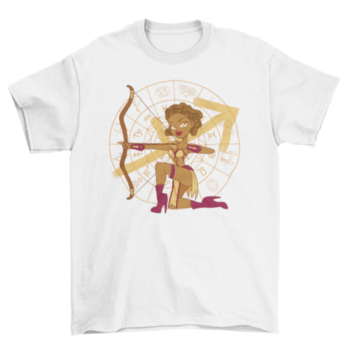 Sagittarius pin up girl t-shirt