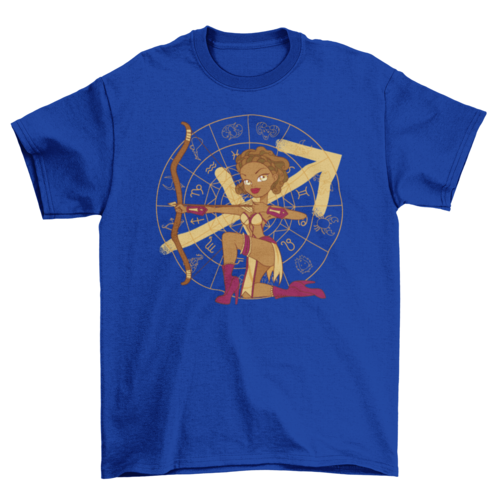 Sagittarius pin up girl t-shirt