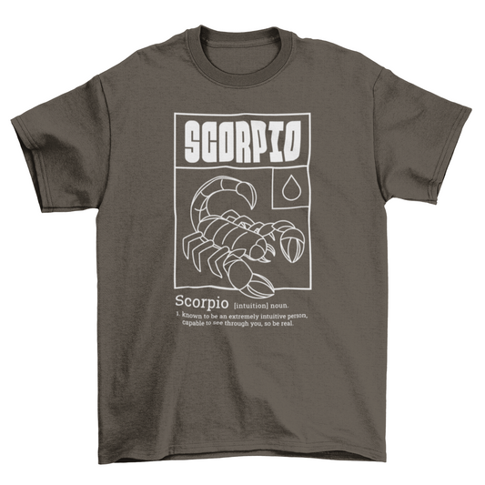 Scorpio description t-shirt