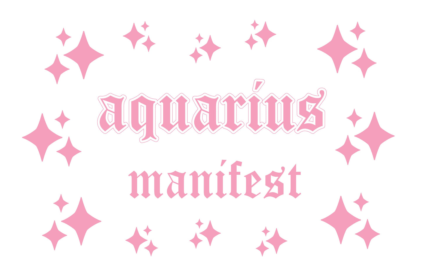 Aquarius Horoscope Mirror Stickers