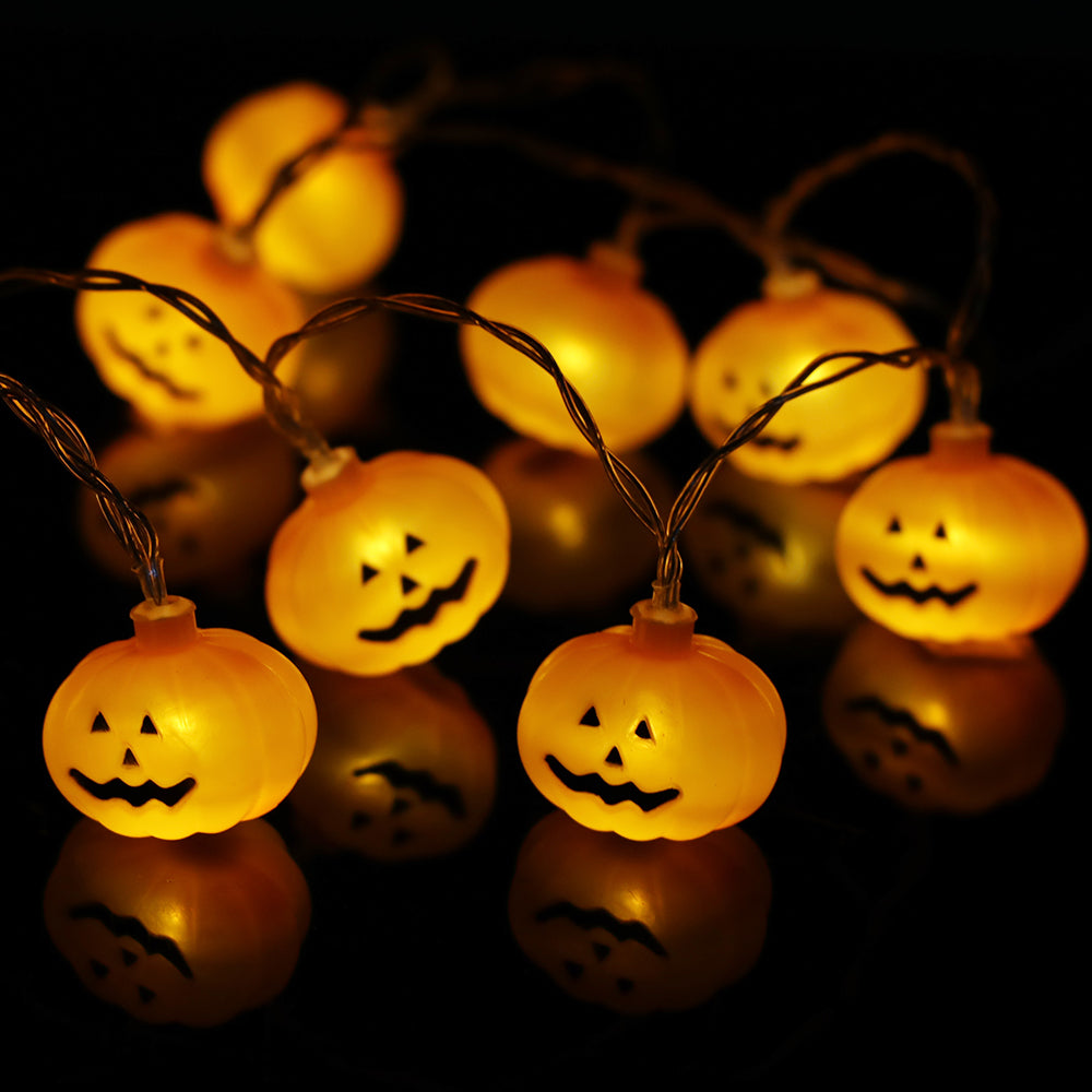 Pumpkin Face String Light Warm White for Halloween