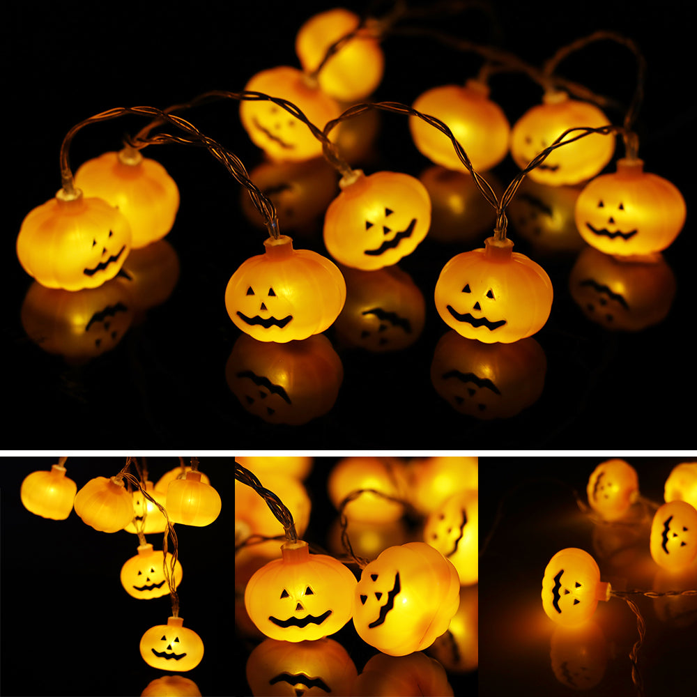 Pumpkin Face String Light Warm White for Halloween