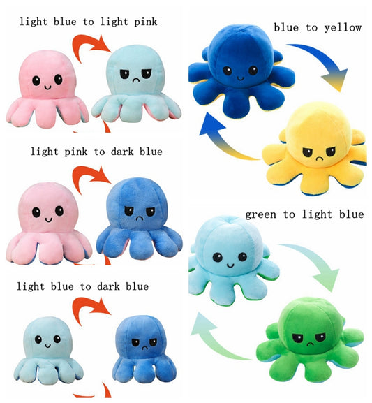 Reversible Flip Octopus Stuffed Plush Doll Gift