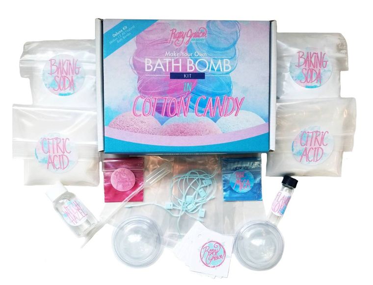 Cotton Candy Bath Bomb Kit,Diy Crafts For Kids,Flower Girl Gifts