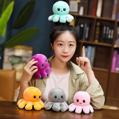 Reversible Flip Octopus Stuffed Plush Doll Gift