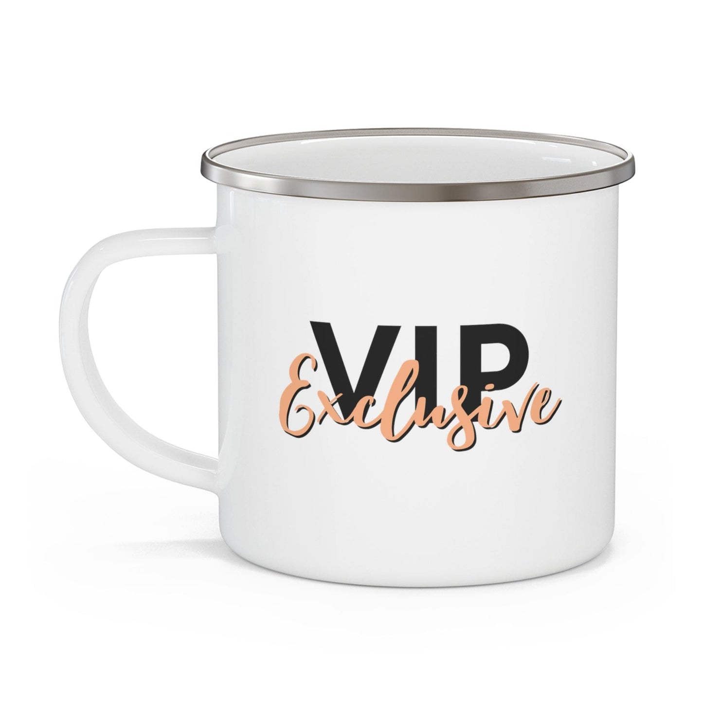 Enamel Camping Mug Vip Exclusive Black and Beige - Affirmation