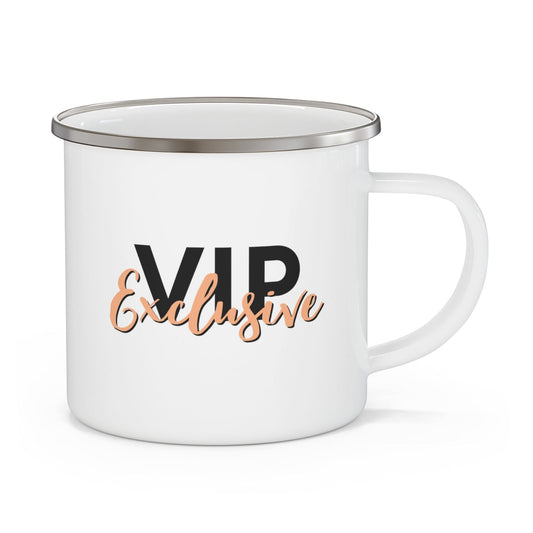 Enamel Camping Mug Vip Exclusive Black and Beige - Affirmation