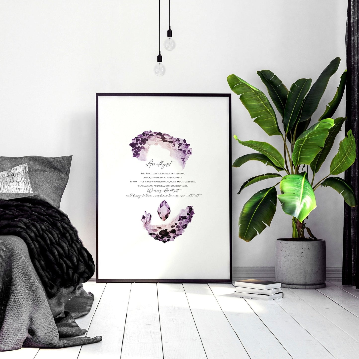 February Birthstone Amethyst | wall art print