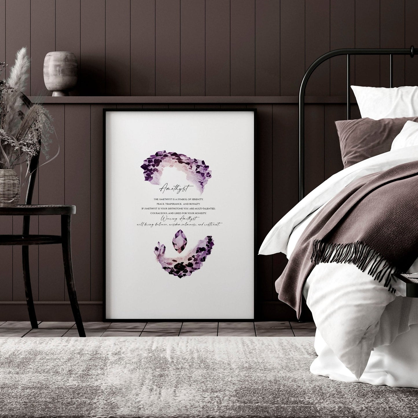 February Birthstone Amethyst | wall art print