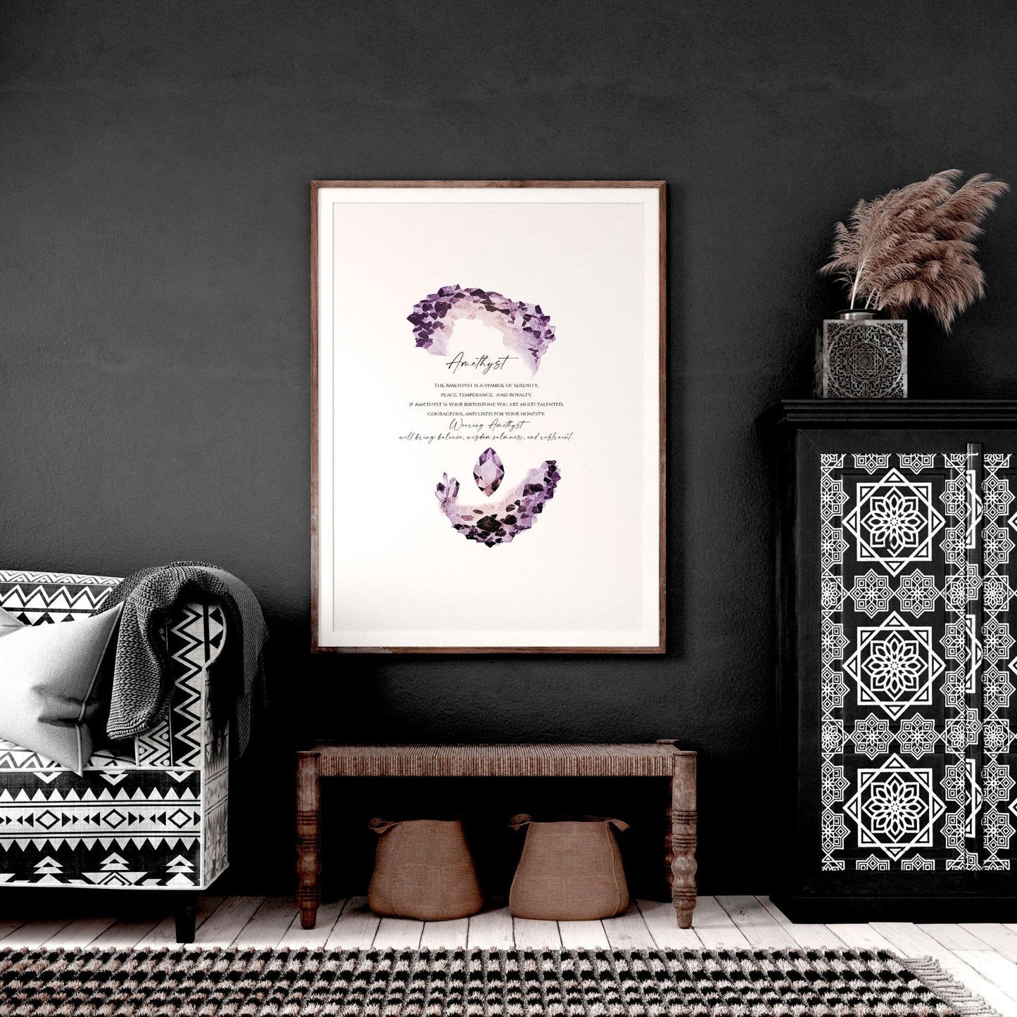 February Birthstone Amethyst | wall art print