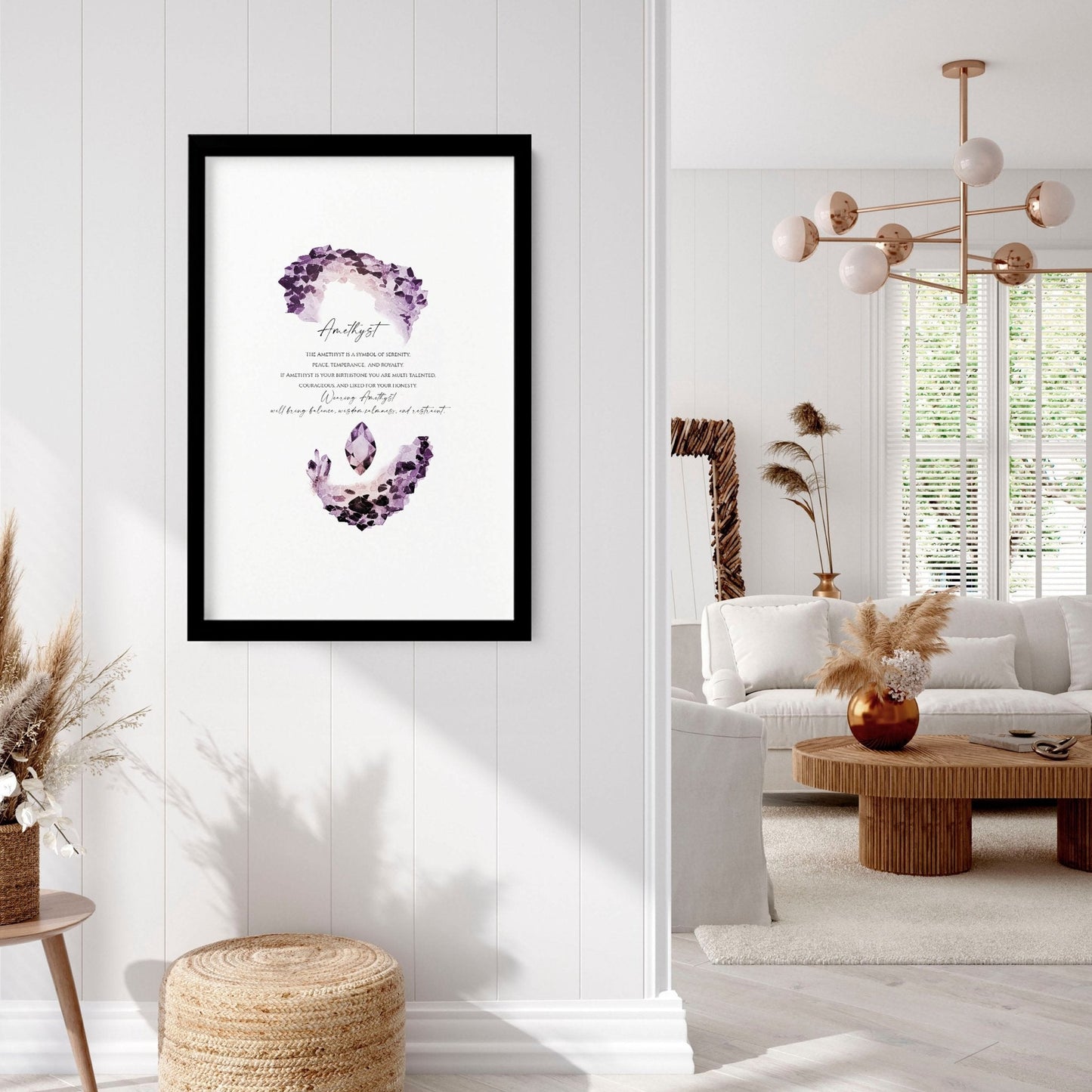 February Birthstone Amethyst | wall art print