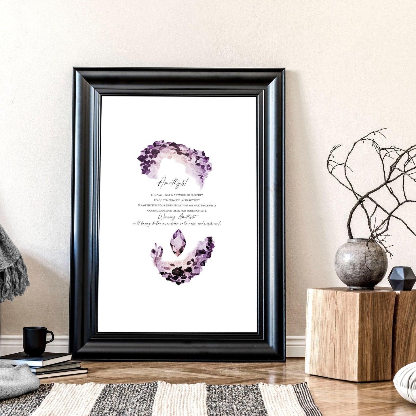 February Birthstone Amethyst | wall art print