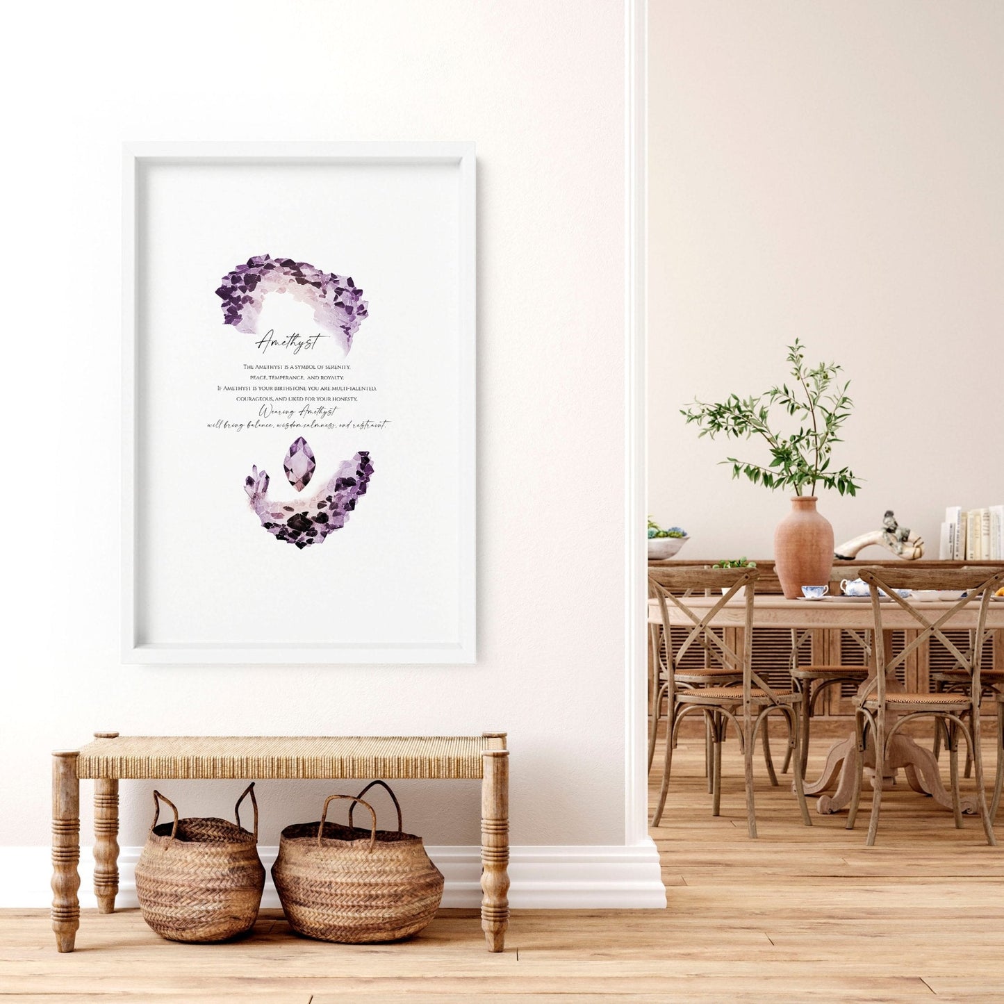 February Birthstone Amethyst | wall art print