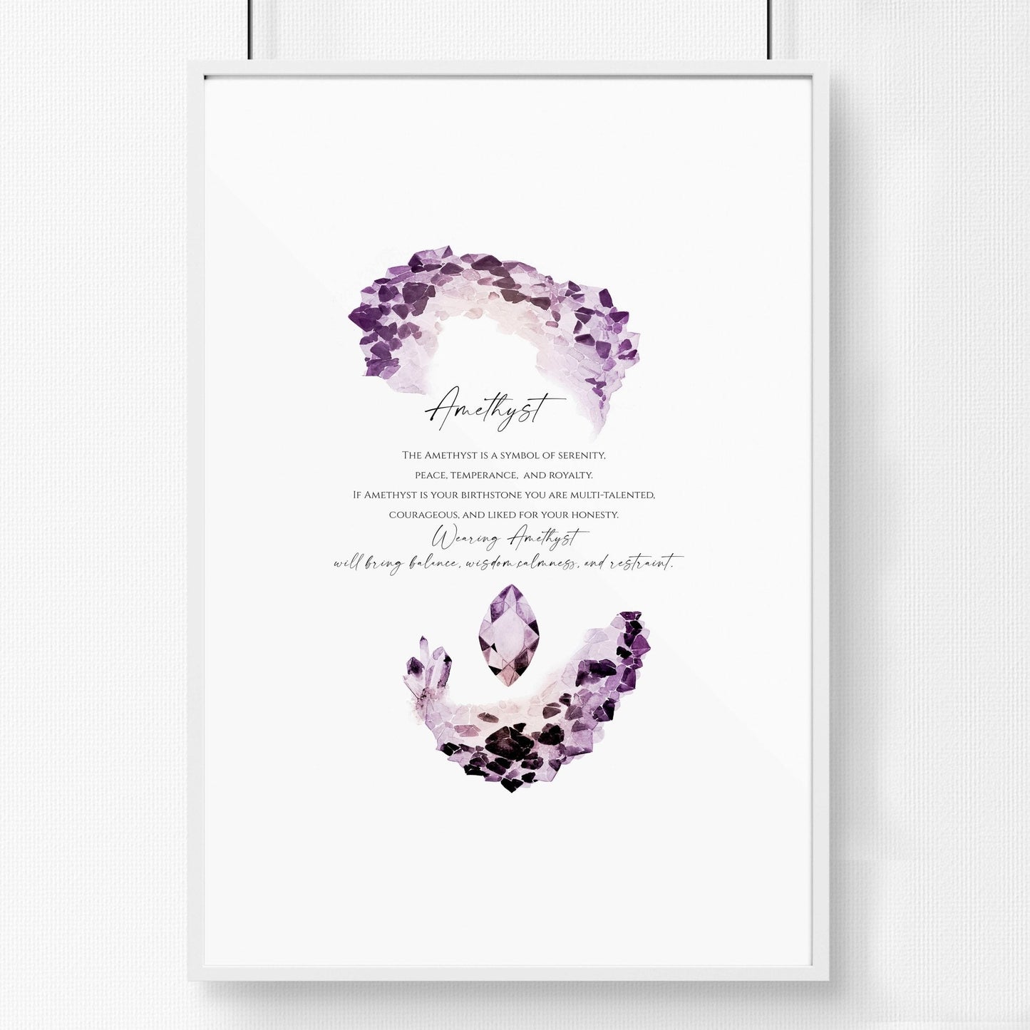 February Birthstone Amethyst | wall art print