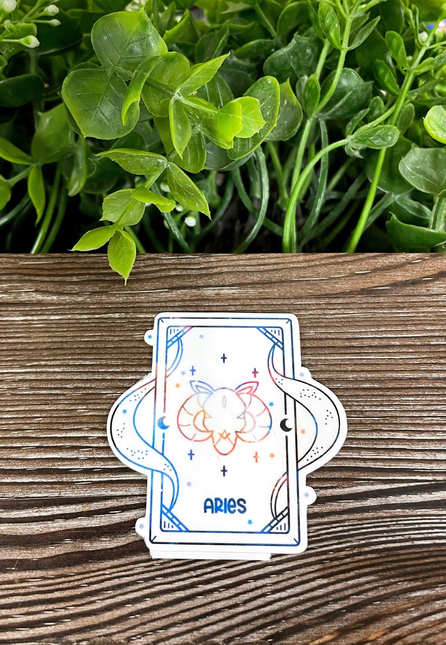 Aries Zodiac Tarot Card Stickers