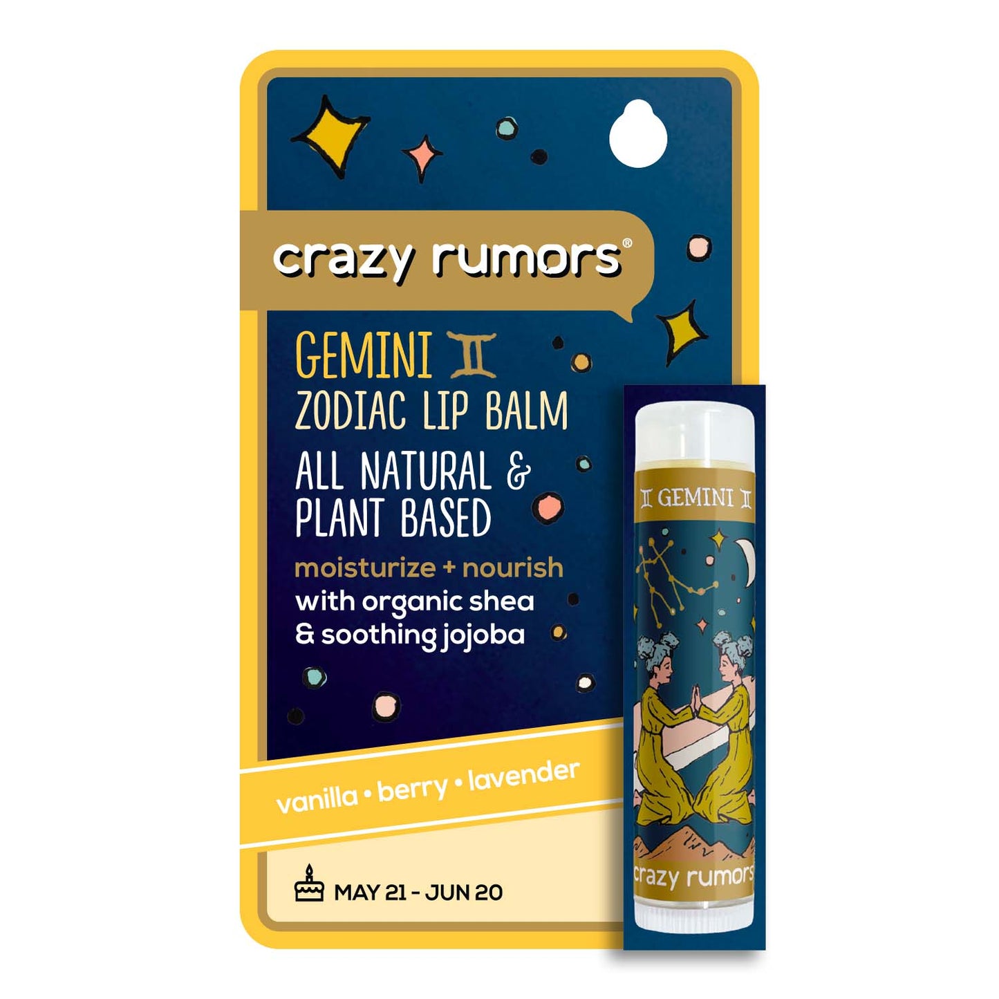 Gemini Zodiac Lip Balm