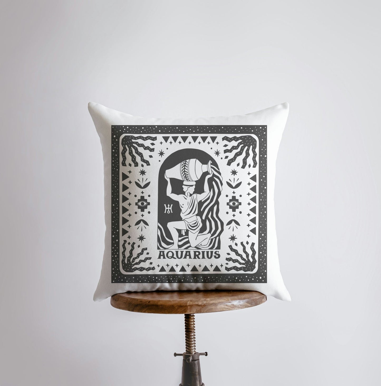 Aquarius | Zodiac | Stars | Astrology | Throw Pillow  | Map of the